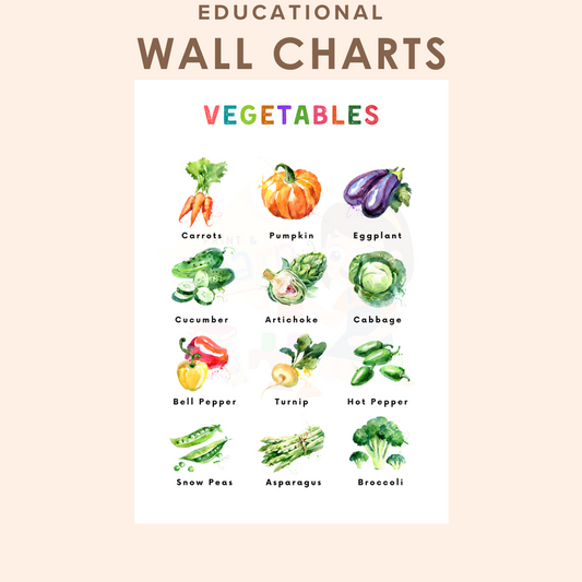 Educational Wall Charts: Vegetables
