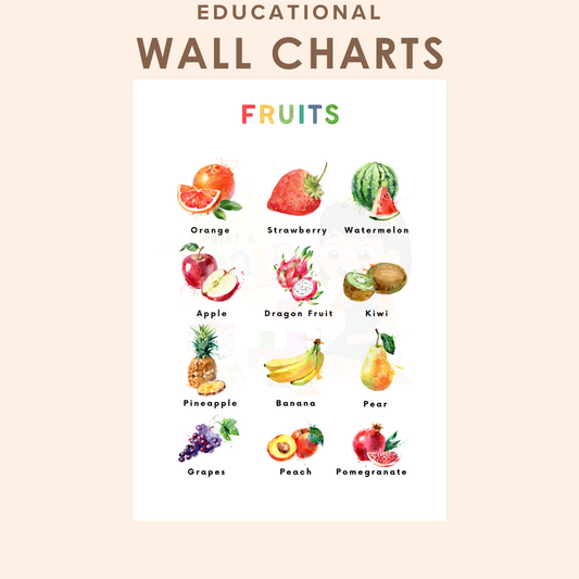 Educational Wall Charts: Fruits