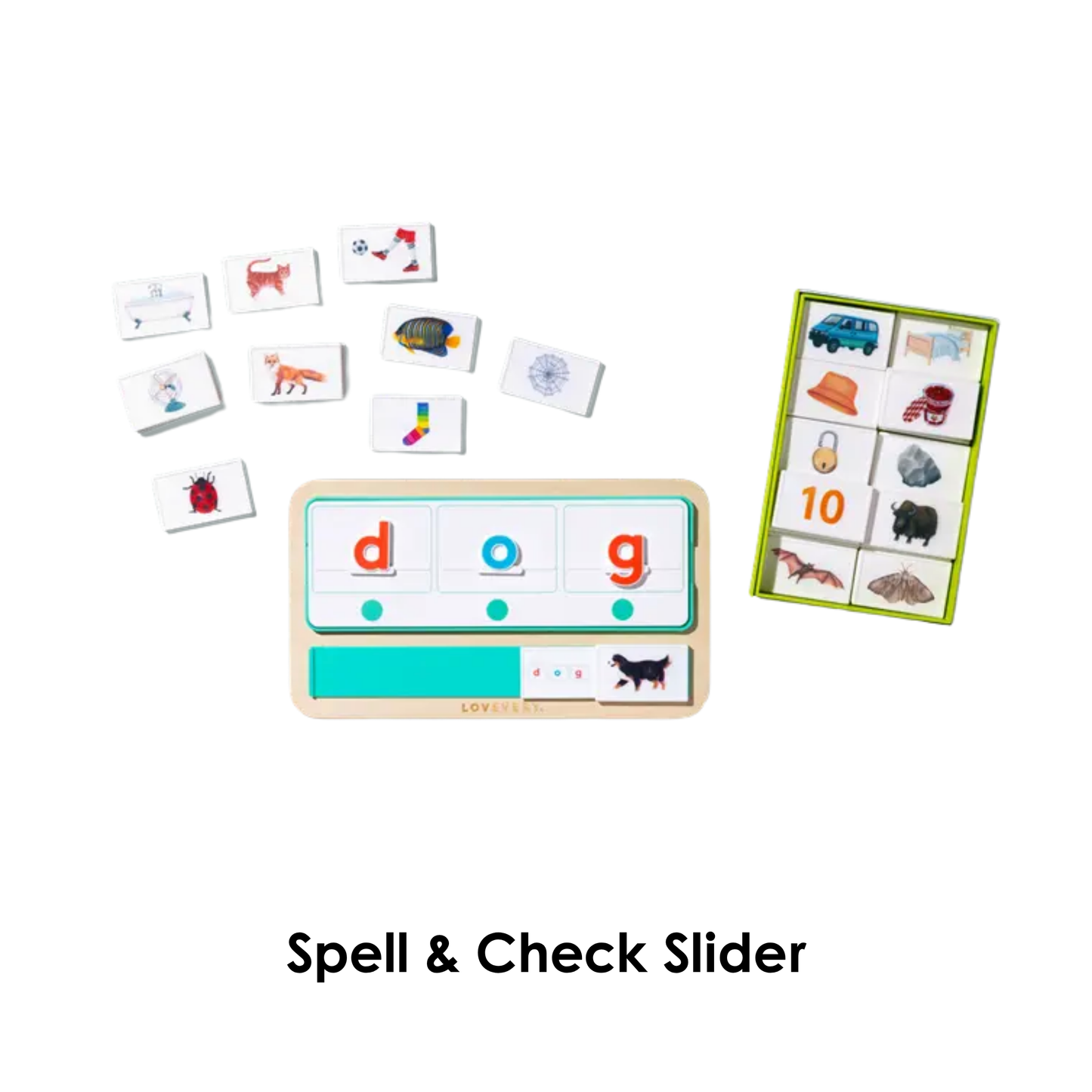 Reading for 4-5 Yrs Old: Wooden Letter Sound Blocks, Letter Case Beehive, Movable Alphabet & Spell & Check Slider