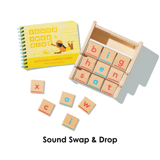 Reading for 5-6 Yrs Old: Sound Swap & Drop, Consonant Blends Books, Crossword Builder &  Wooden Letter Sound Tiles