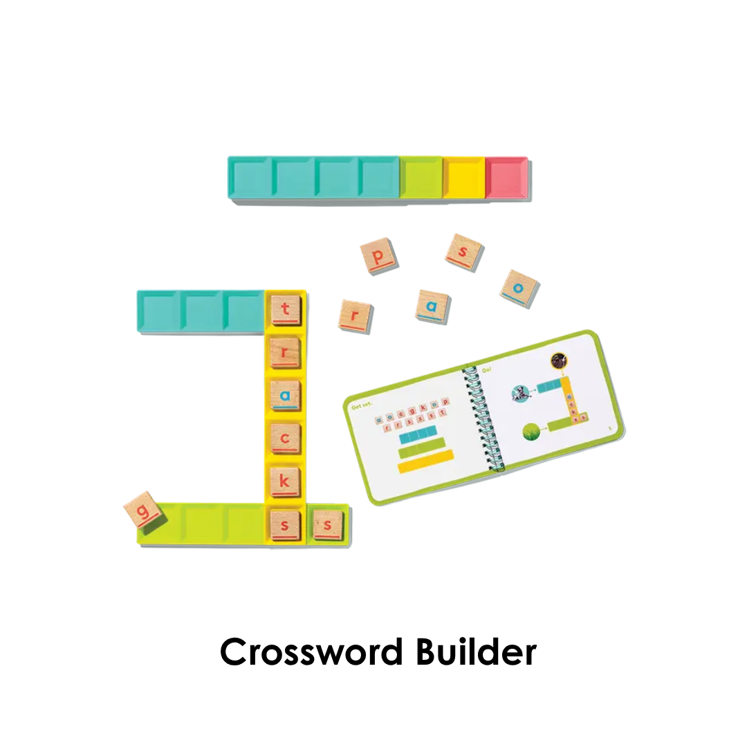 Reading for 5-6 Yrs Old: Sound Swap & Drop, Consonant Blends Books, Crossword Builder &  Wooden Letter Sound Tiles