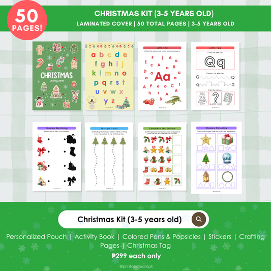 Christmas Play Kit Set for 3-5 Years Old