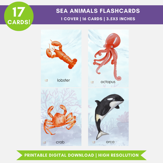 Sea Animals Flashcards (Digital Only)
