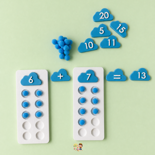 Cloud Ten Frame Math Set