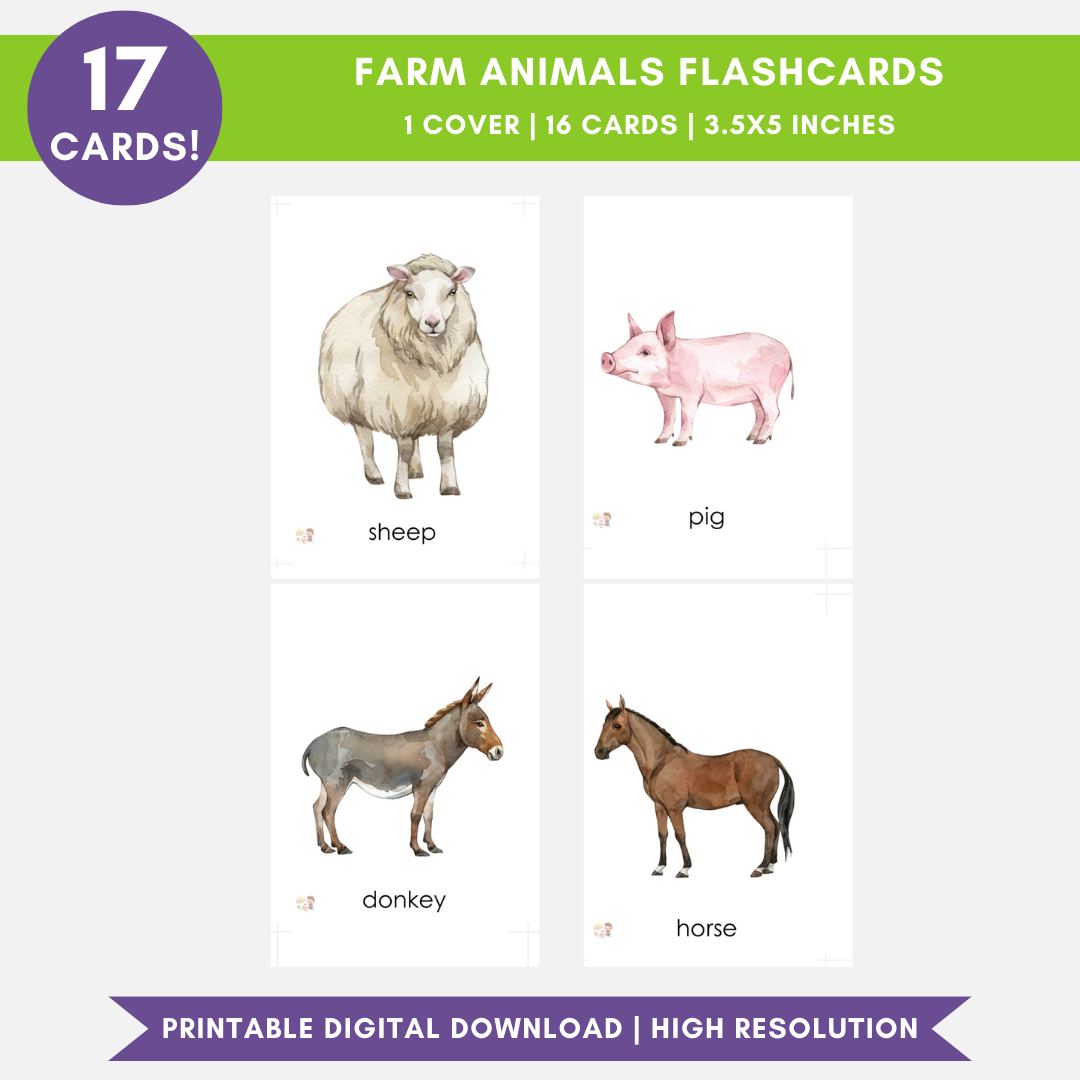 Farm Animals Flashcards (Digital Only)