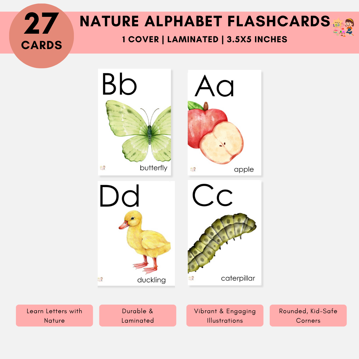 Flashcard: Alphabets Nature
