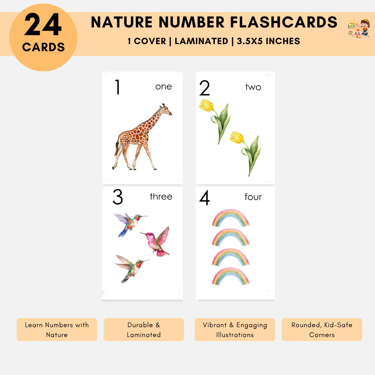 Flashcard: Numbers Nature