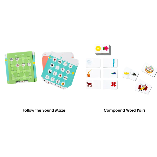 Reading for 4-5 Yrs Old: Follow the Sound Maze & Compound Word Pairs
