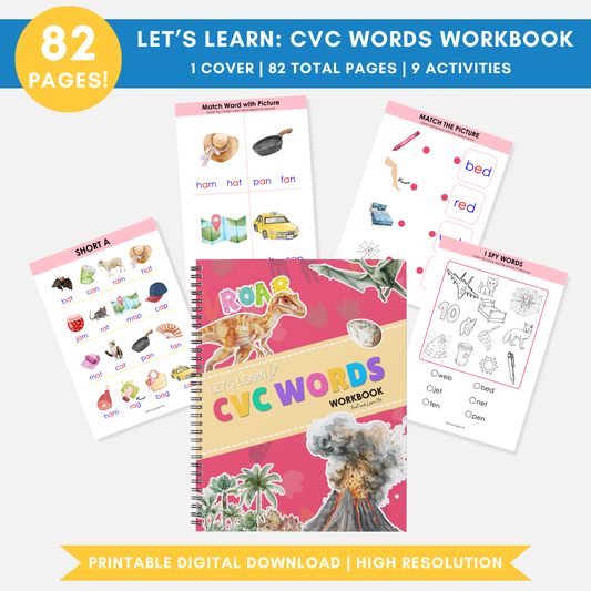 Let's Learn: CVC Words Workbook (Digital Only)