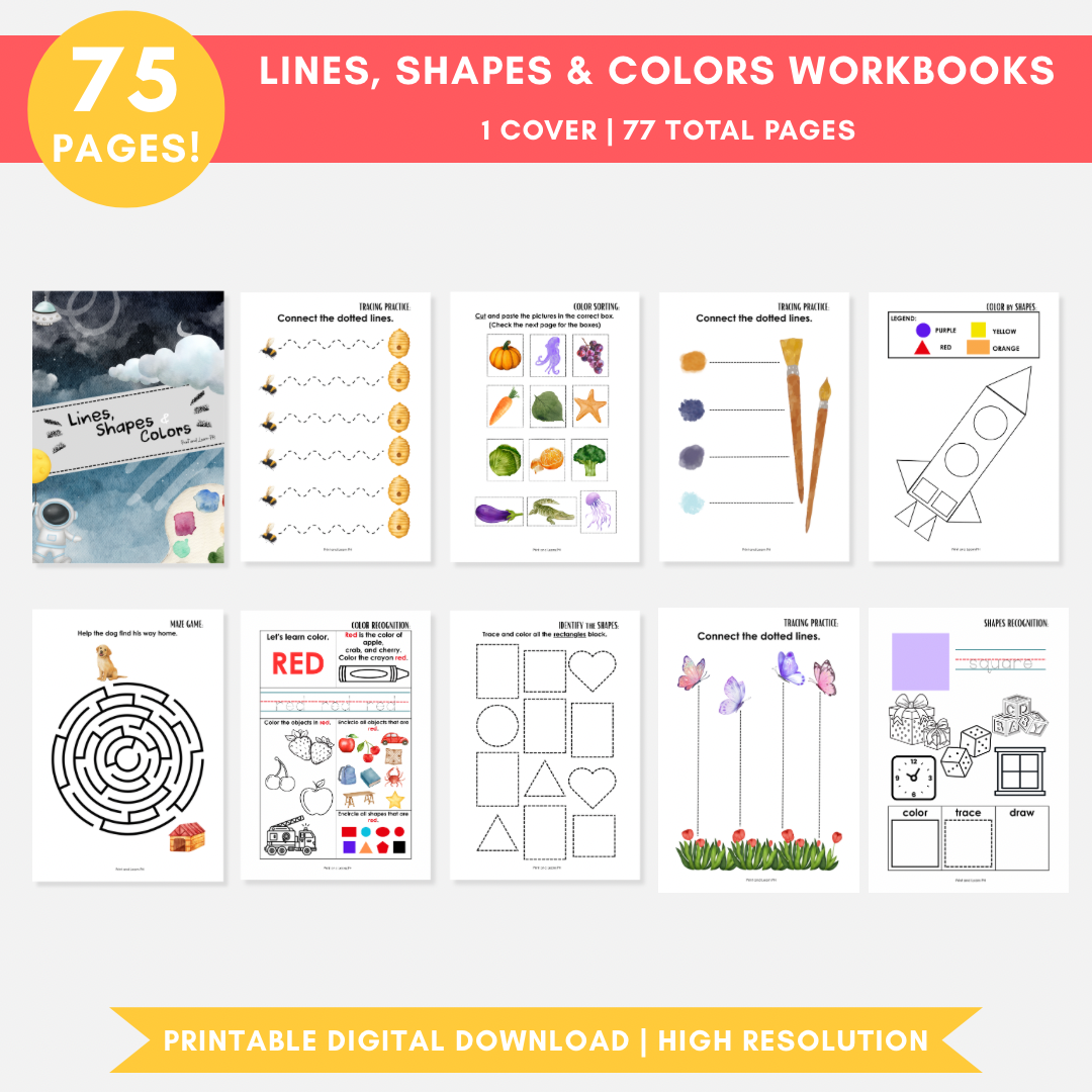Lines, Shapes & Colors Workbook (Digital Only)