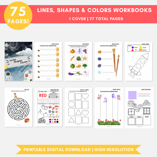 Lines, Shapes & Colors Workbook (Digital Only)