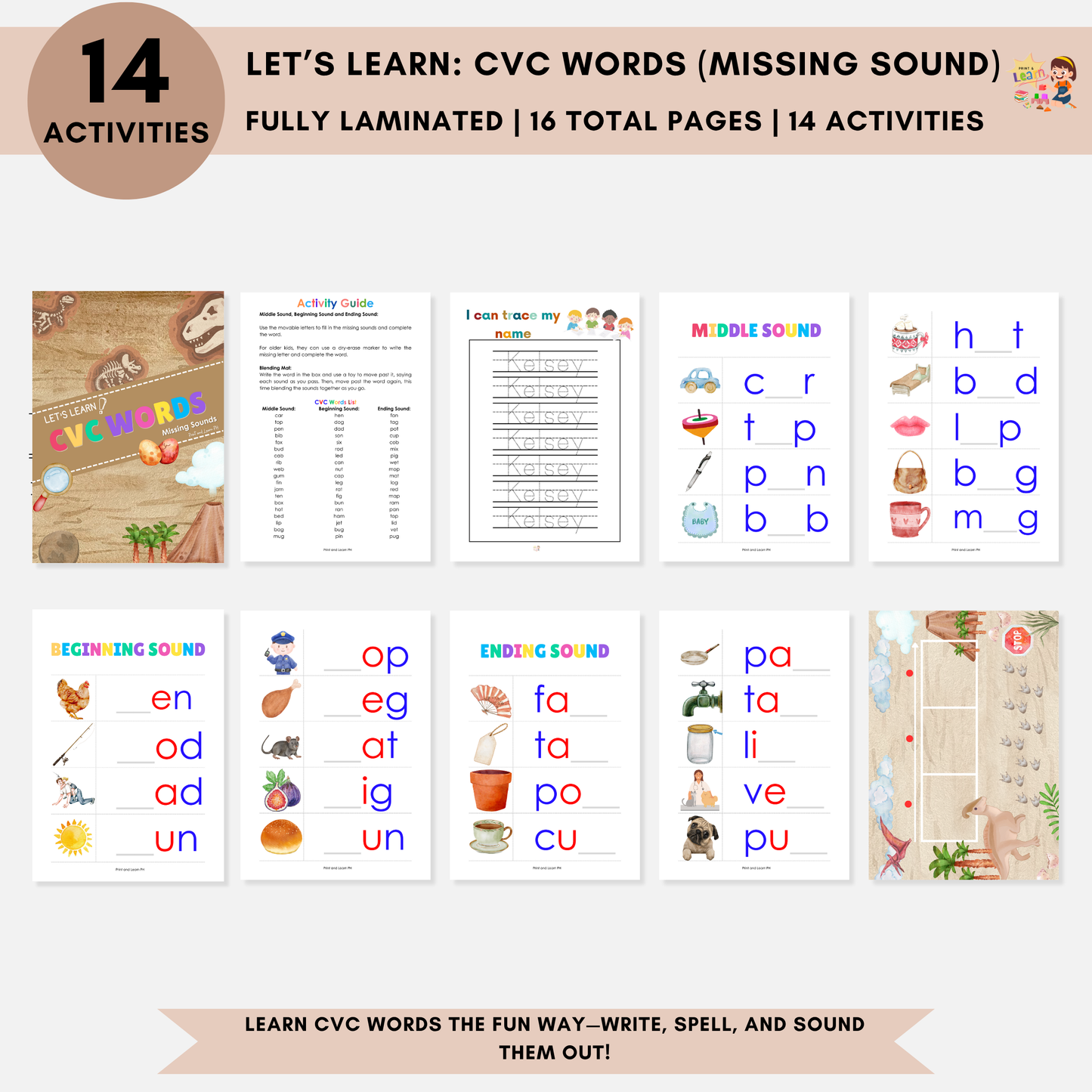 Let’s Learn: CVC Words (Missing Sound)