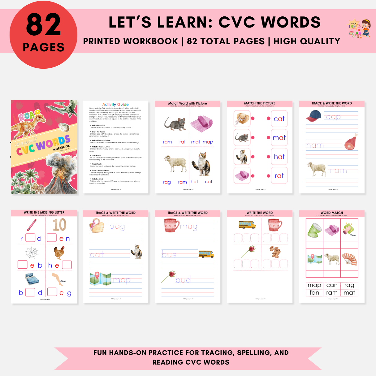 Let’s Learn: CVC Words (Workbook)