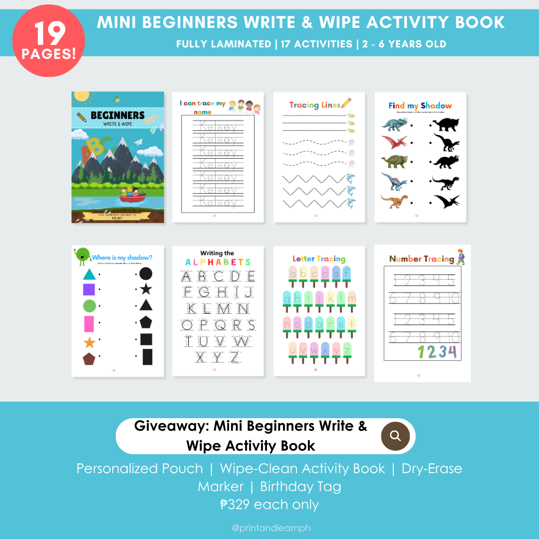 Activity Book: Mini Beginners Write & Wipe