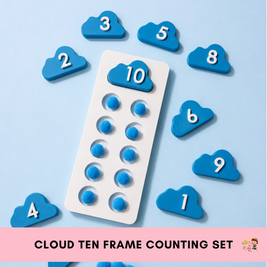 Cloud Ten Frame Counting Set