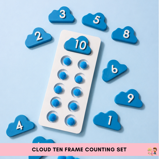Cloud Ten Frame Counting Set