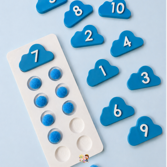 Cloud Ten Frame Counting Set