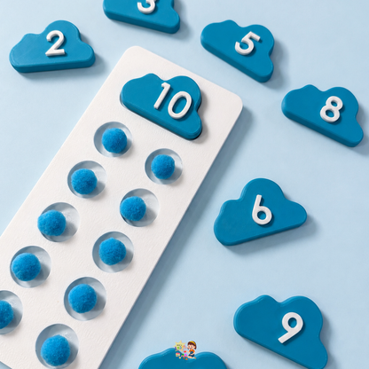 Cloud Ten Frame Counting Set