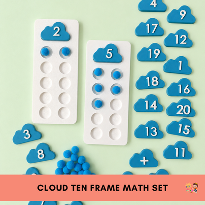 Cloud Ten Frame Math Set