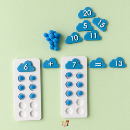 Cloud Ten Frame Math Set