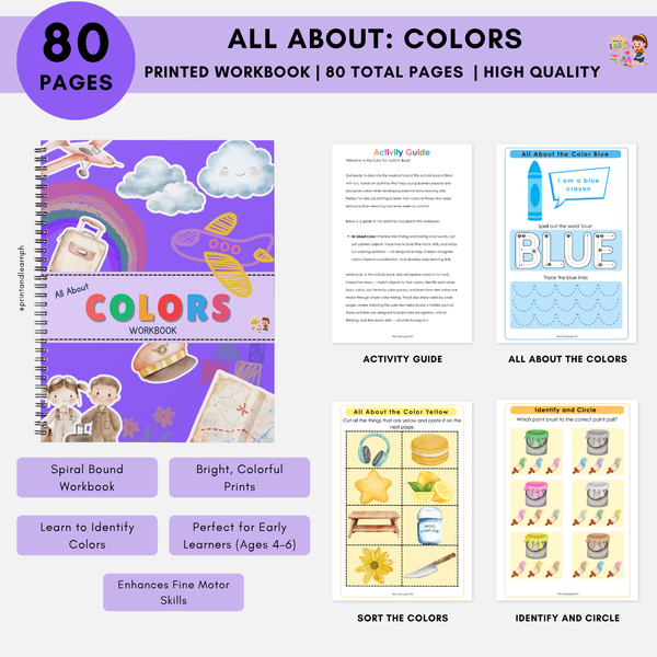 All About Colors Workbook – Print and Learn PH