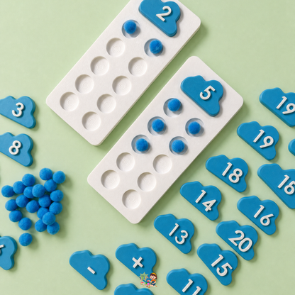 Cloud Ten Frame Math Set