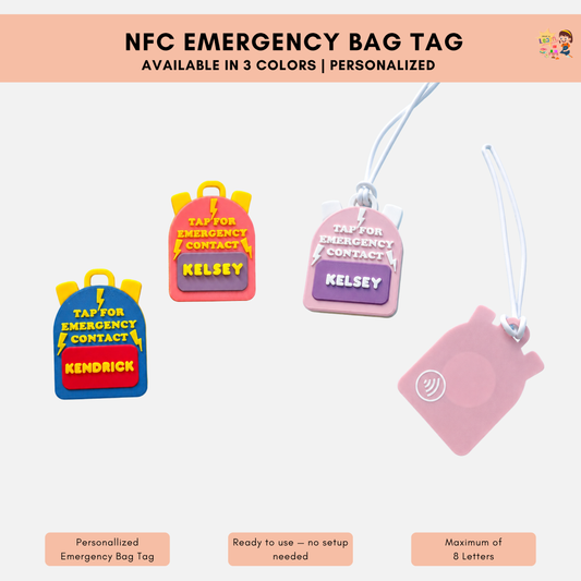 NFC Emergency Bag Tag (3 Colors)