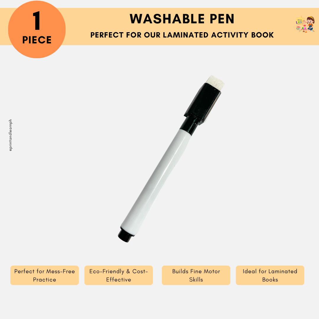 Washable Pen for Laminated Worksheets